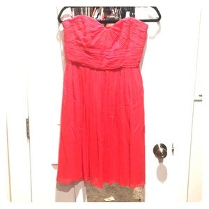 J Crew coral chiffon dress